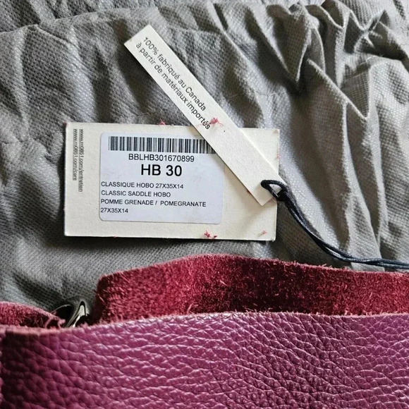 M0851 | HB30 Classic Saddle Slouchy Raspberry Hobo  Bag - Picture 15 of 16
